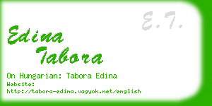 edina tabora business card